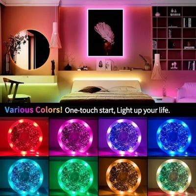 16.4FT RGBIC LED Strip Lights con sincronizzazione musicale Multiple Scene Modes And App Control per un ambiente vibrante