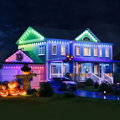 Acque resistenti elettrici RGBIC CCT Smart Eave String Outdoor Wall Lights per il matrimonio