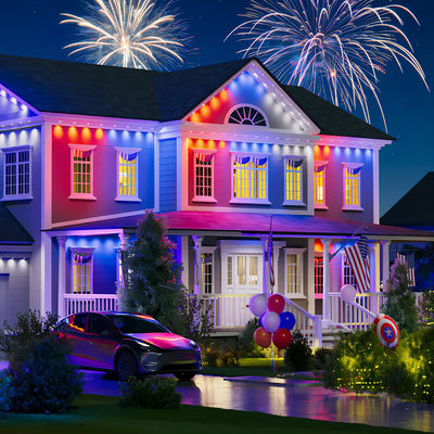 Illuminazione a parete all'aperto luminaria intelligente RGBIC CCT con CRI e PC ABS Housing